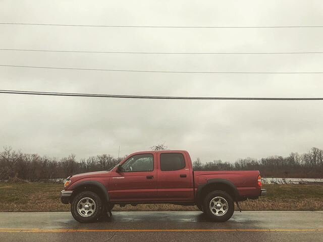 Driving my old Tacoma today while mine is in the shop, and feeling super nostalgic. 
My cross country treks in this truck made really good memories. 
I almost killed us all on back ice in South Dakota.
I took it on unnamed Montana roads listening to 