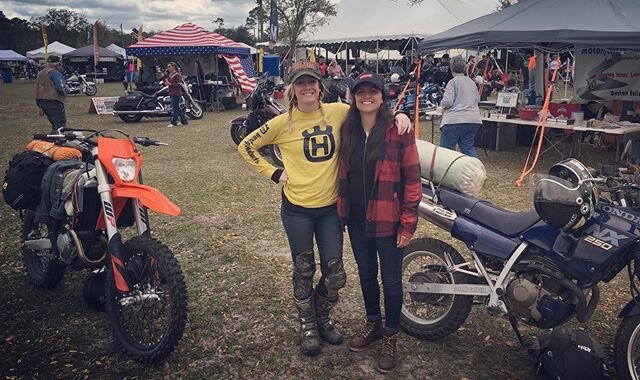 Been celebrating and women-ing a while now with this one. Another solid adventure in the books. This pic of us with our bikes loaded with camp gear reminded me of the second one from 2017 of our rigs at Vintage Days. What I love most is that I know w