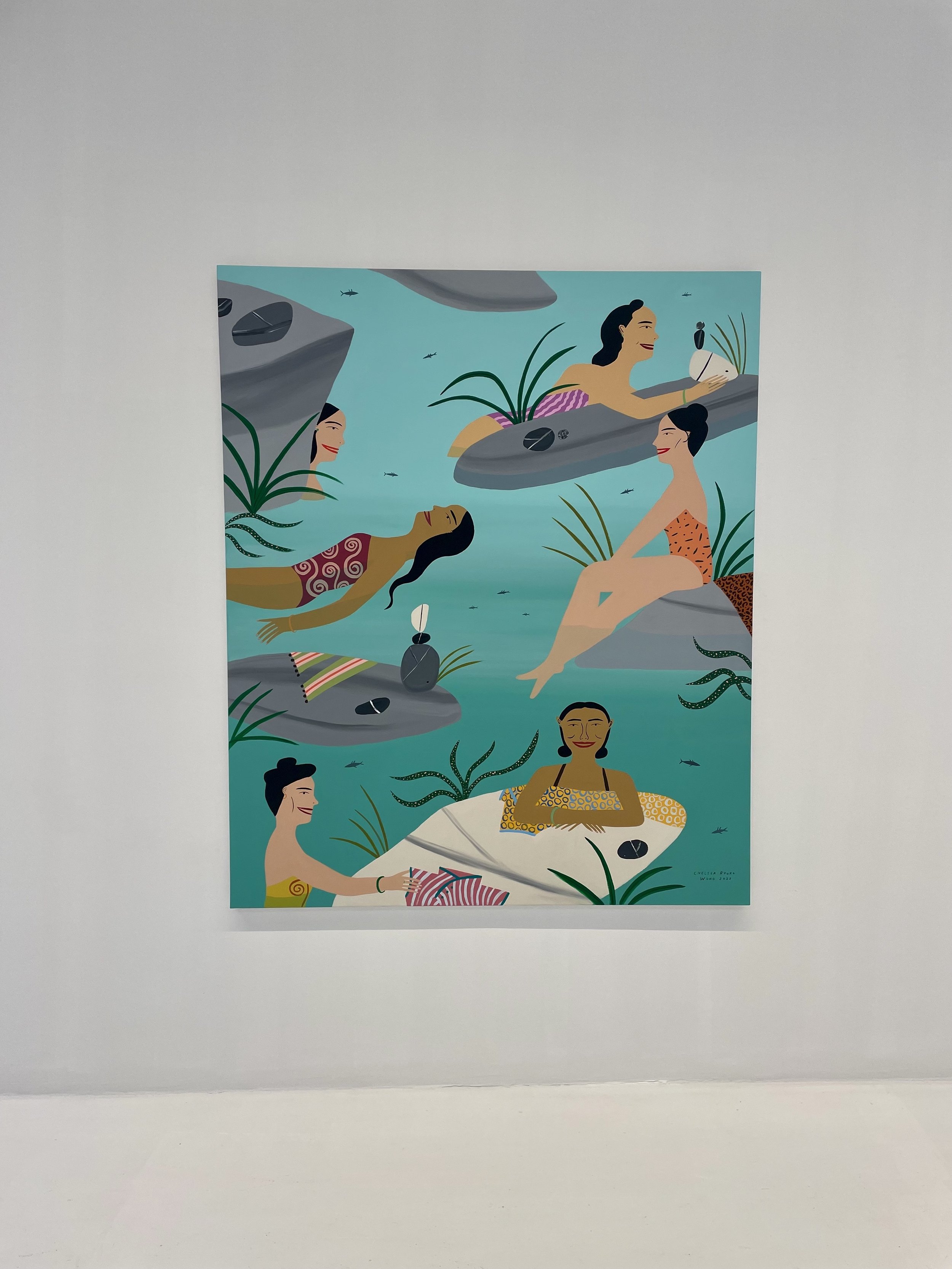 Celestial Women Swim in Gold, by Chelsea Ryoko Wong