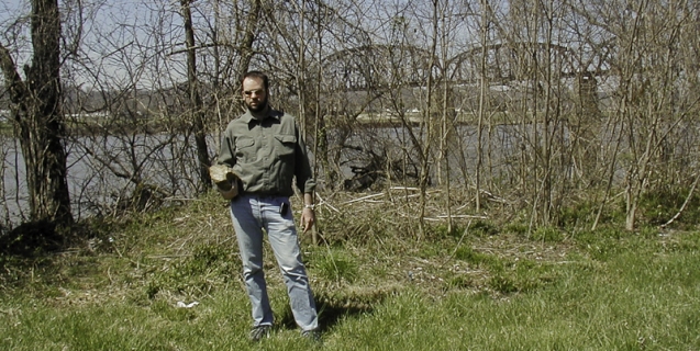 Your host, visiting the U.S. home of the Mothman in 2002. #TBT