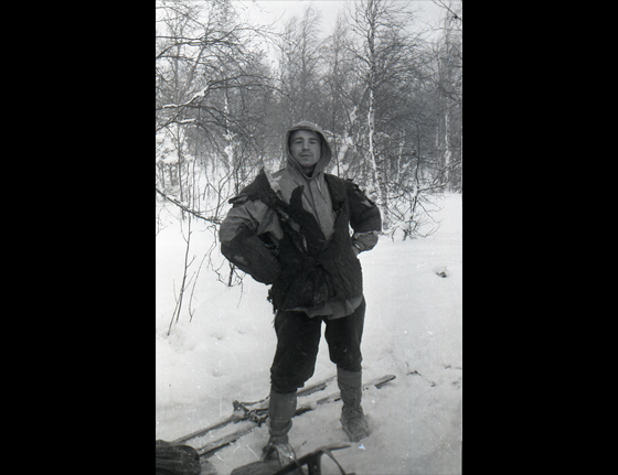 Rustem “Rustik” Slobodin modeling his damaged coat