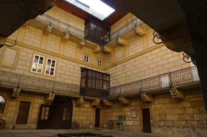 Shot of Houska's center courtyard by VMG Č.Lípa