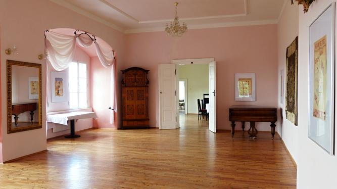 One of the many nicely finished rooms inside the castle with modern appointments. Photo by Jiří Třeštík