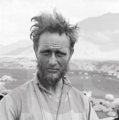 Noted mountaineer and explorer Eric Earle Shipton, who along with Dr. Michael Ward, was the first to photograph what was thought to be the footprint of a Yeti while on an expedition to Mt. Everest.
