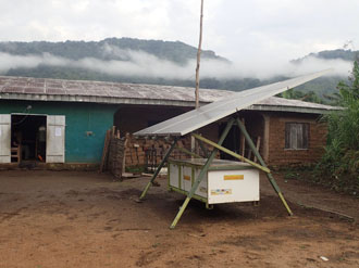  Solar power cells provided as part of work done by students of  Future Generations University . 