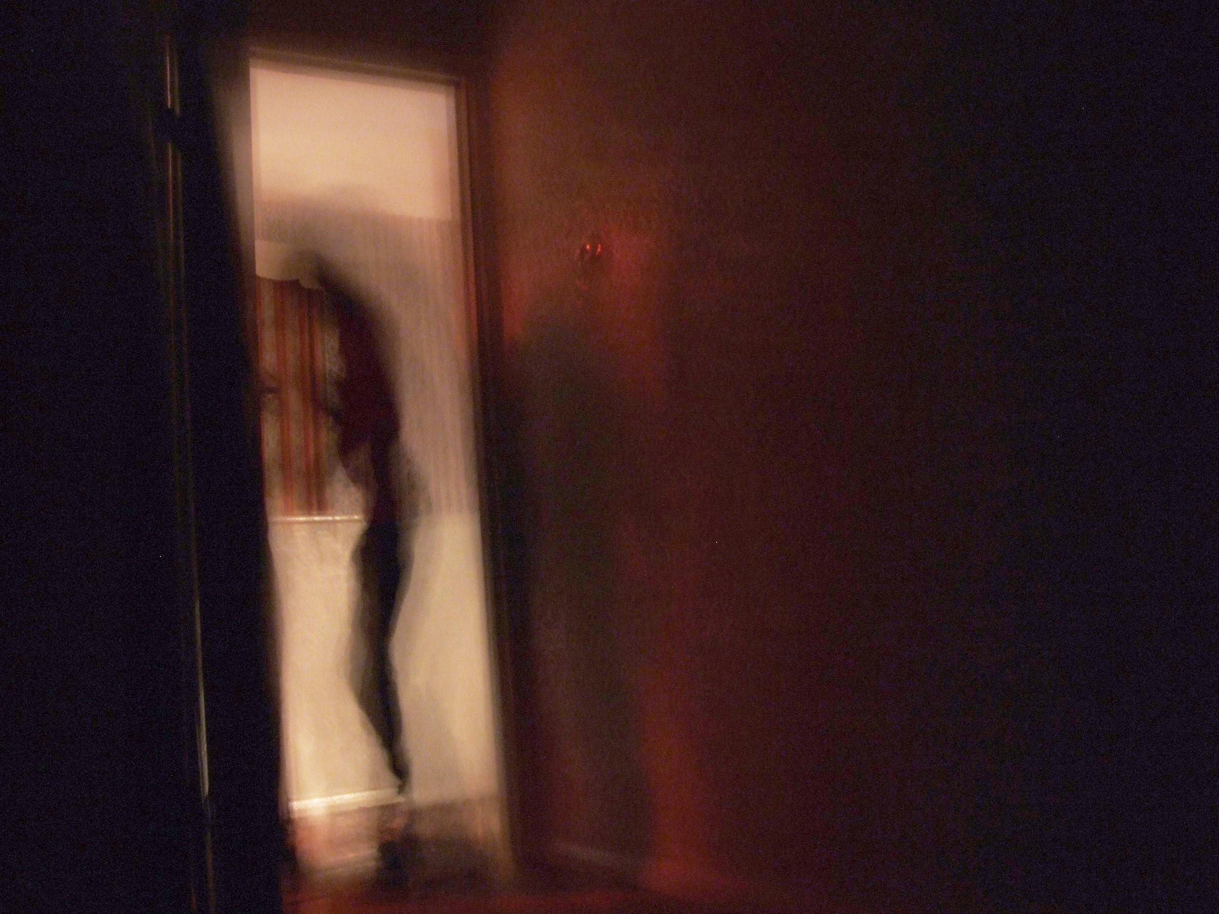  The Black Monk himself as seen from Phillip’s bedroom or some other entity? One Medium who has examined the photo believes there is a spirit of a woman and also a dark entity that is perhaps not human. Photo from the  30 East Drive website , taken b