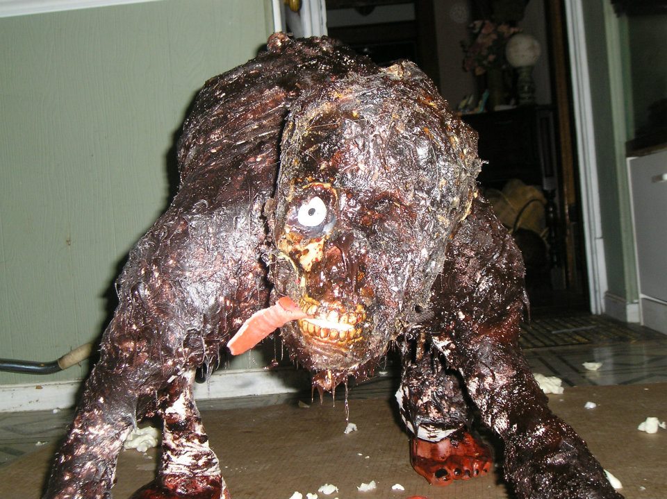  An artist’s replica sculpture of the creature that Tony Pickman describes as appearing near his bed. 