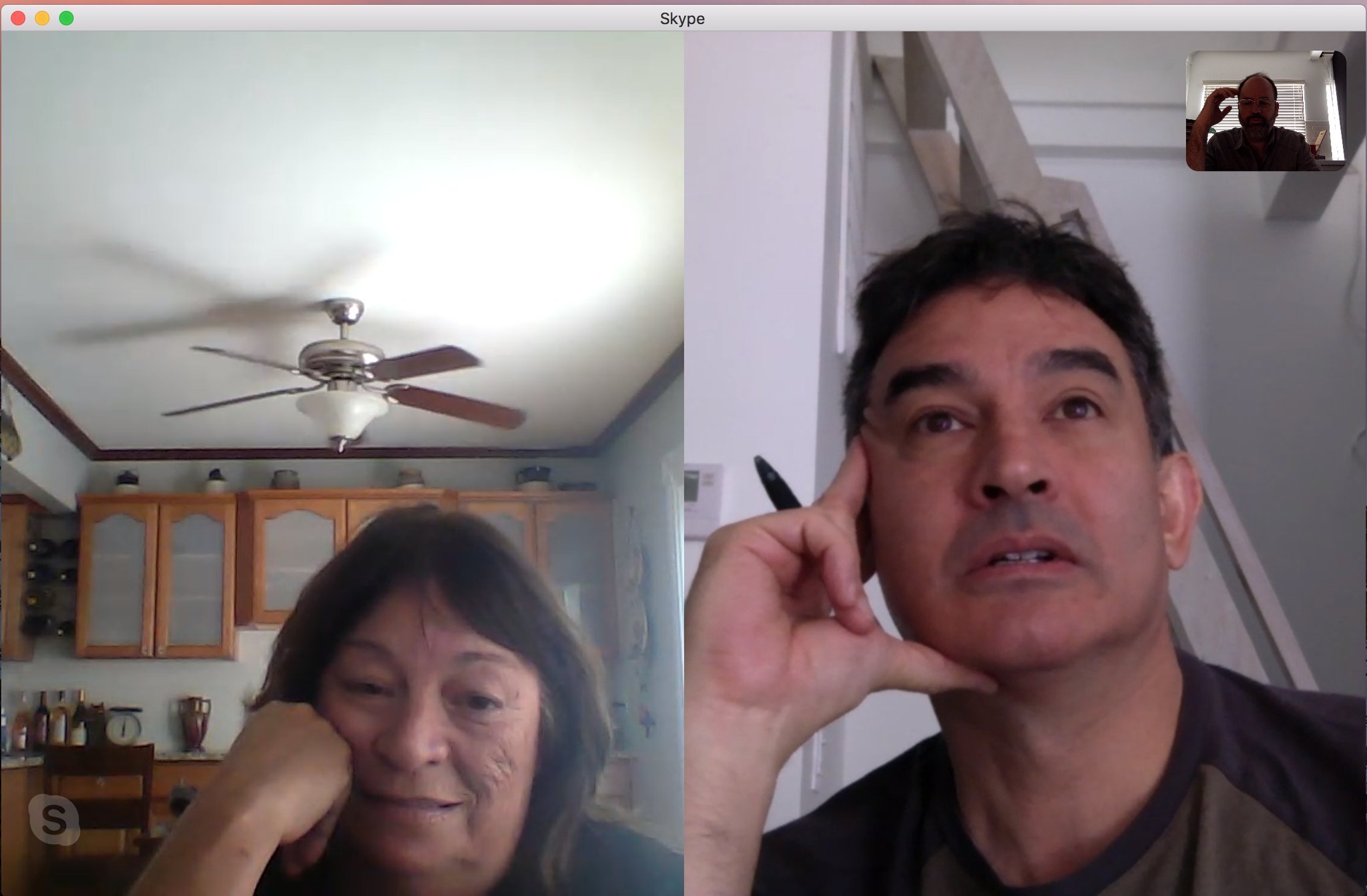 Screenshot of Scott’s laptop screen during our Skype call with author and paranormal investigator, Debi Chestnut