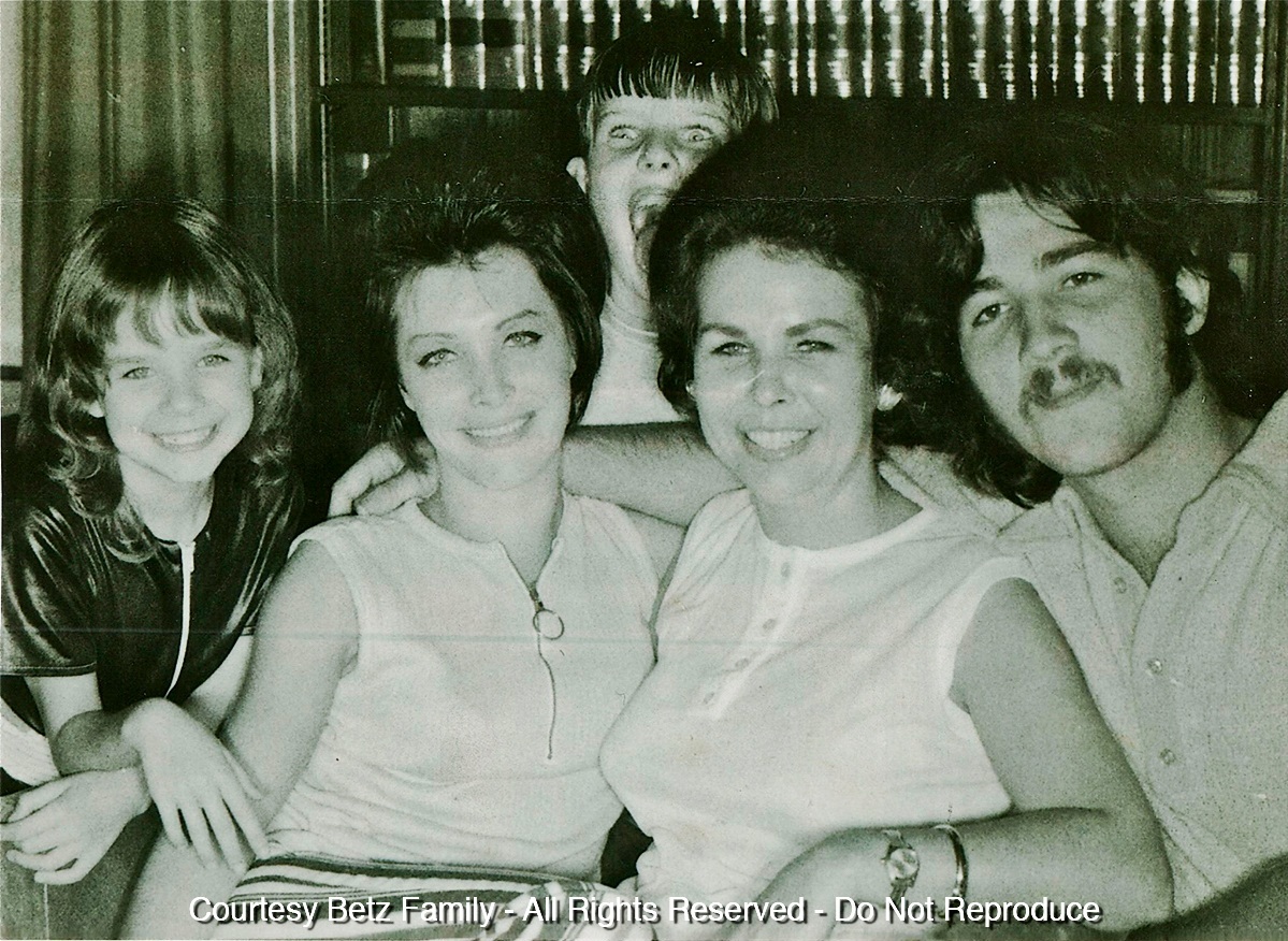 The Betz family around the time of the sphere’s discovery. Terry is pictured far right, with mom Gerri to the left.