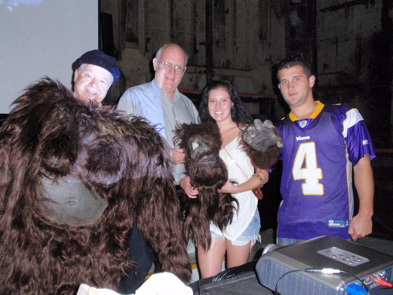  Philip Morris at far left holding his Bigfoot costume; Arlee Bird to the right of Morris, from whose blog   Tossing It Out   this photo was acquired.&nbsp;&nbsp;Photo taken by Los Angeles magician,  Whit "Pop" Haydn  