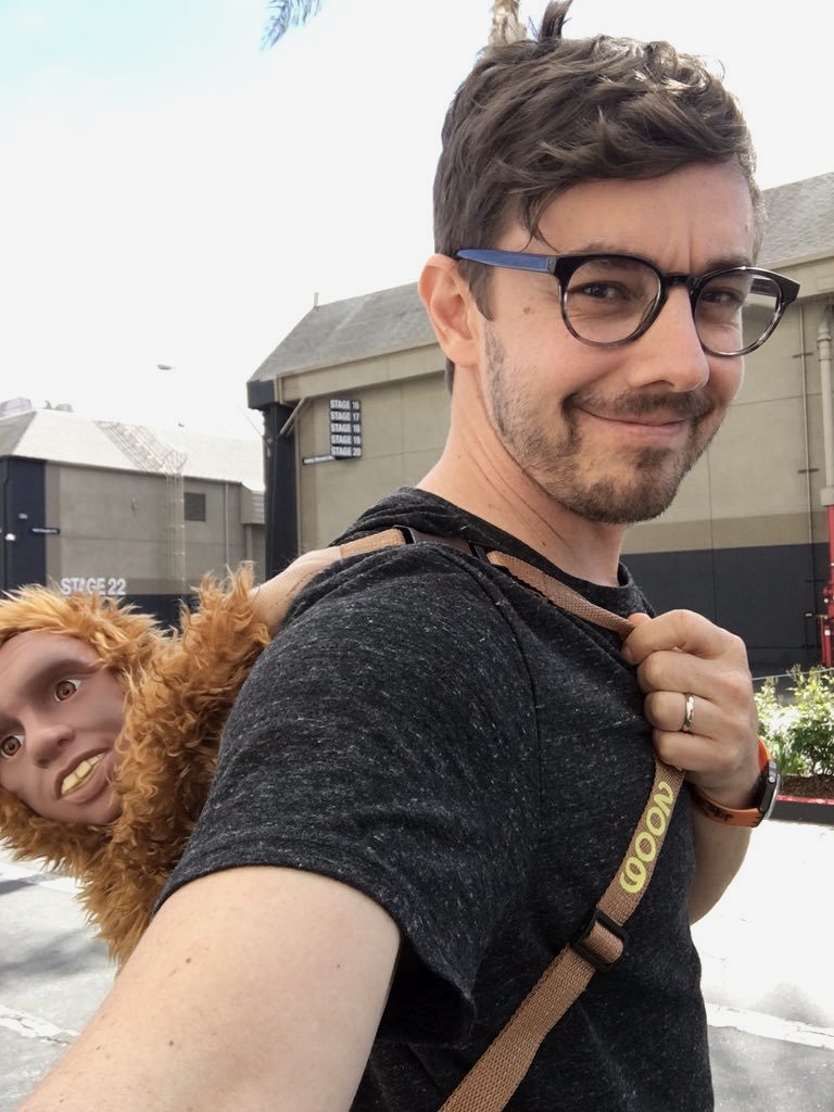 Jorma Taccone , on set for the motion picture, Land of the Lost