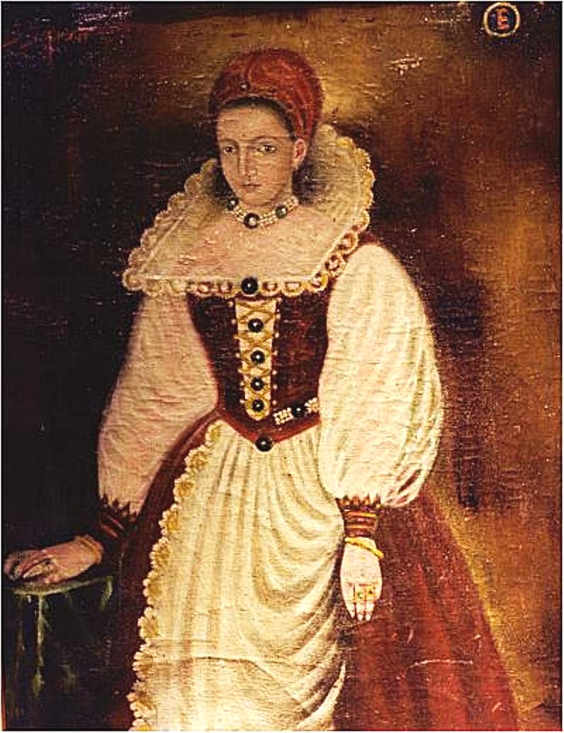  The only known portrait of the Countess  Elizabeth Bathory  when she was 25 years old.  The original painting from 1585 has been lost.  This copy was probably painted in the late 16th c.  