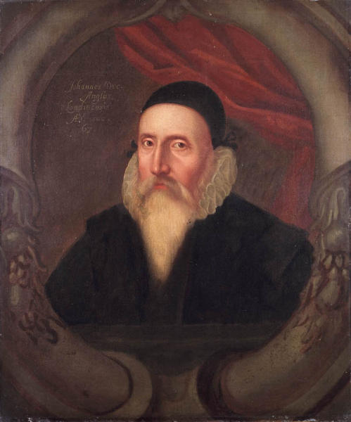 Portrait of John Dee, believed to have been painted when he was 67.