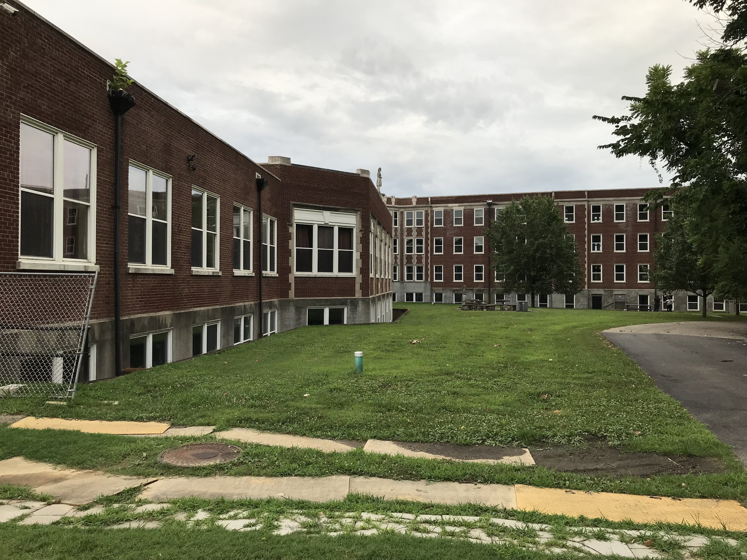  The backside of the administrative wing of the hospital.  