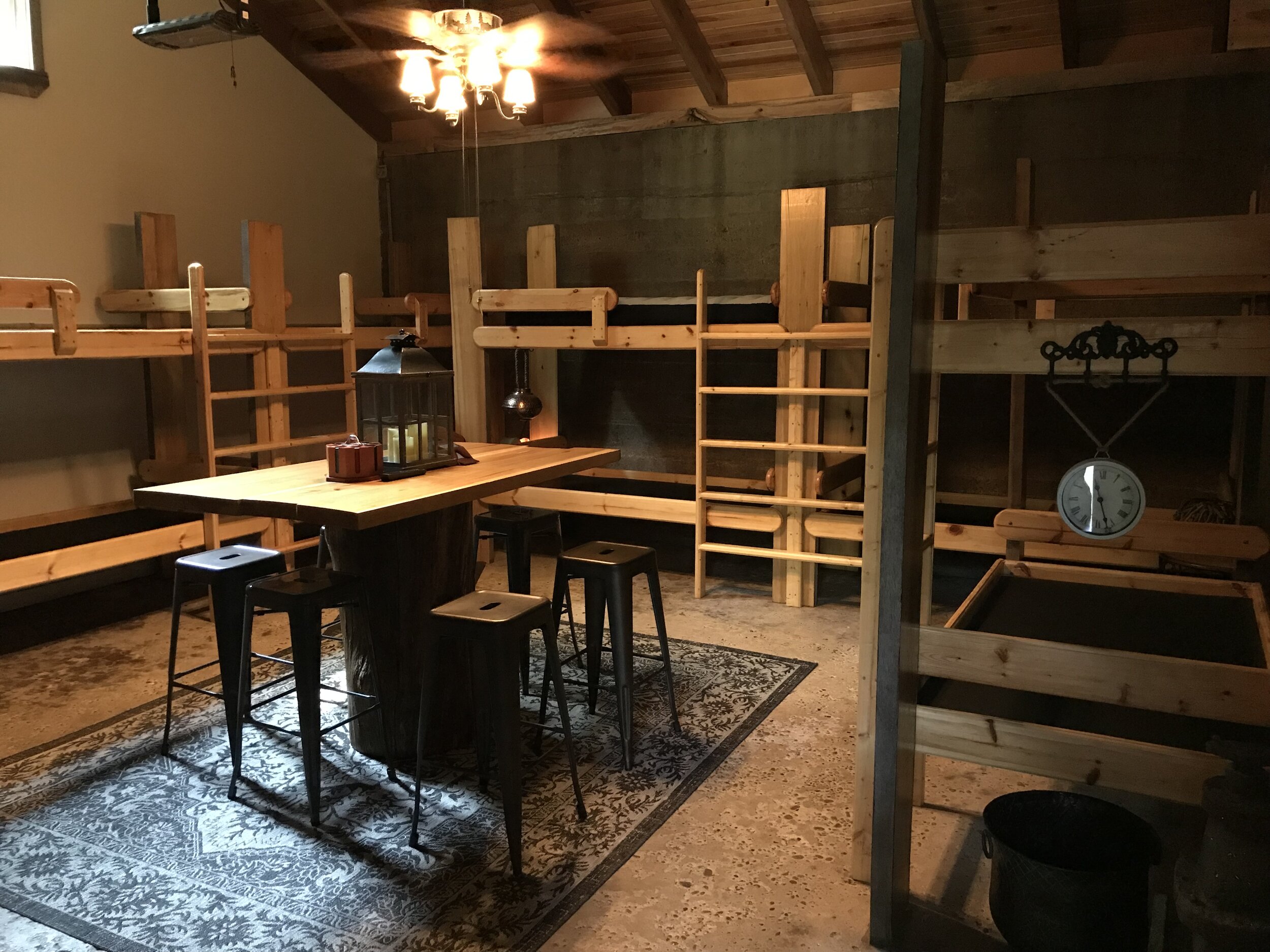 Waverly’s former water cisterns, which were two massive concrete cubes storing water for the building have been converted into comfy sleeping quarters by Charles Mattingly.