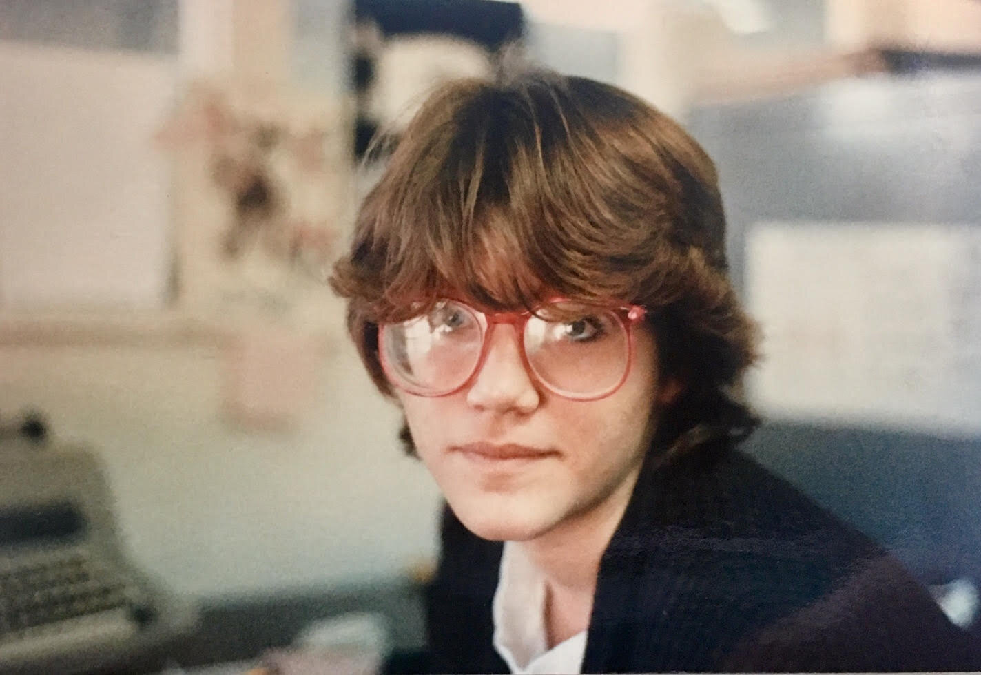  Susan Lambert circa 1986 at the Daily Trojan student newspaper office 