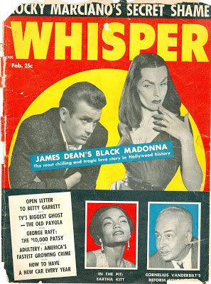  Hollywood gossip tabloid  Whisper  and its cover story of the Dean/Nurmi relationship. 