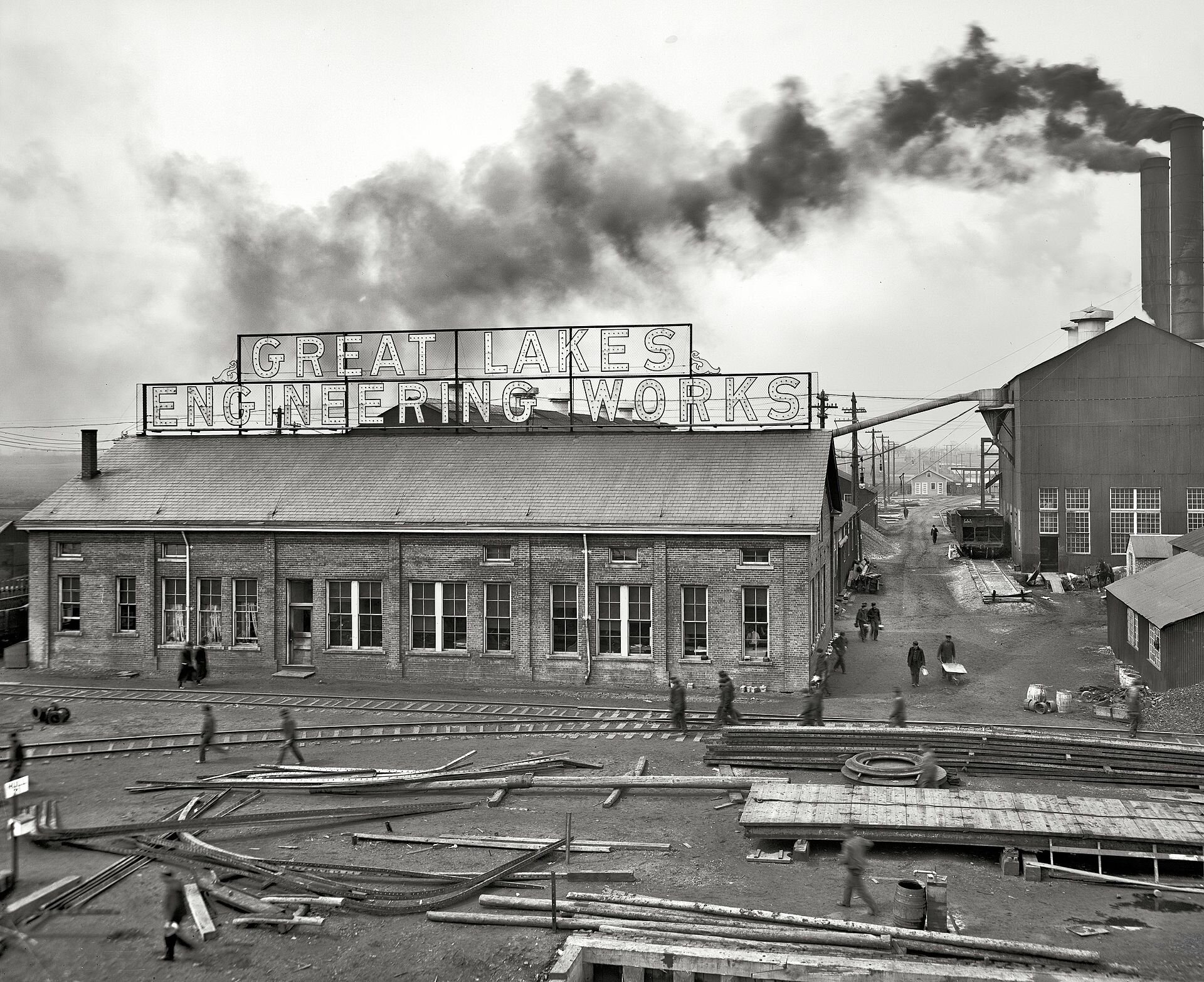  &nbsp;The  Great Lakes Engineering Works , River Rouge Plant,&nbsp; Ecorse, Michigan  where the Cotopaxi was built for the United States Shipping Board. 