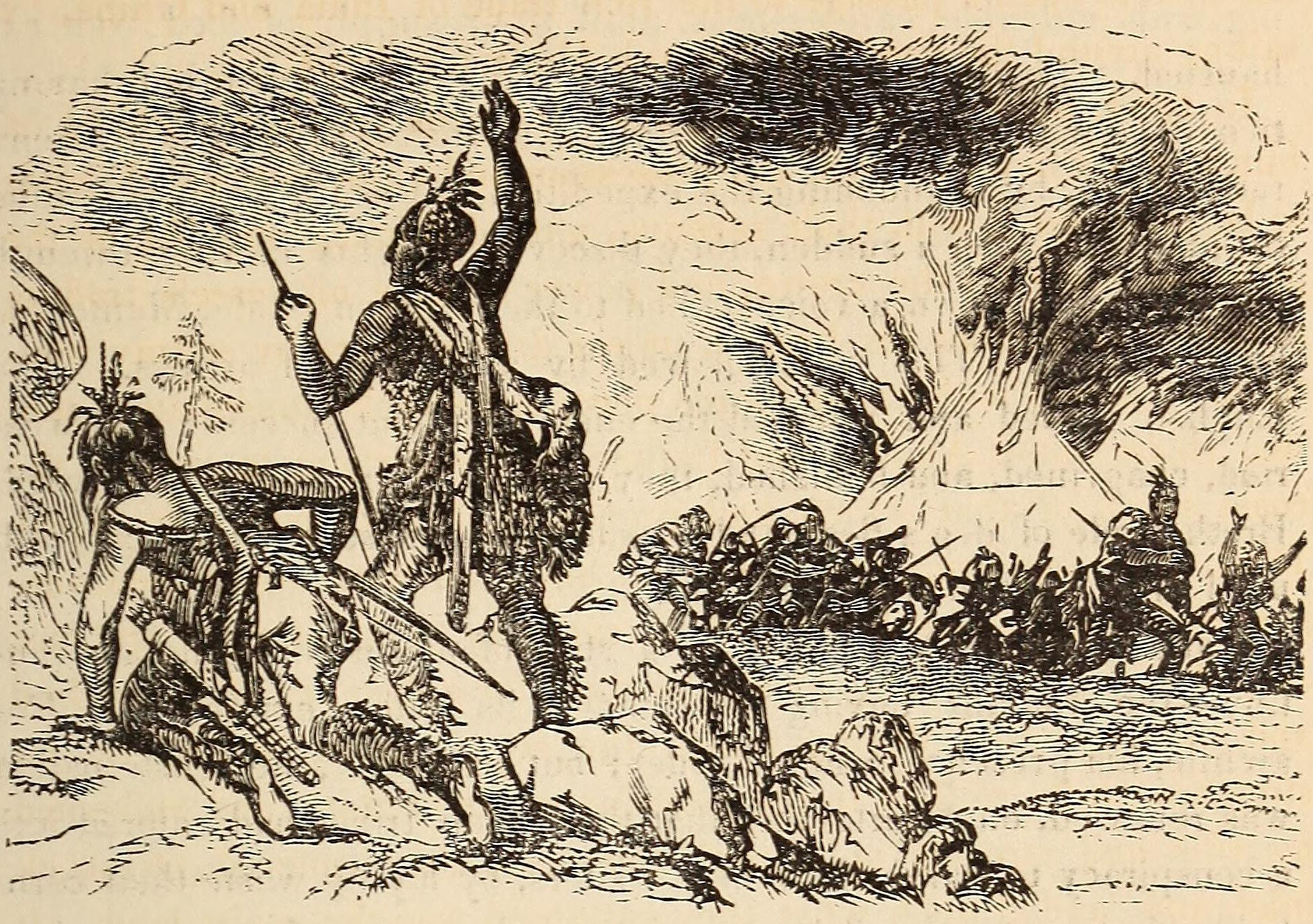   Assault on Aquascogoc;  Uncredited, from John L. Denison (ed.) (1868)  An Illustrated History of the New World  