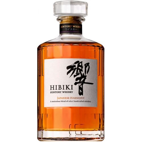  The same Suntory Hibiki Whiskey bottle, where the top mysteriously popped off. 