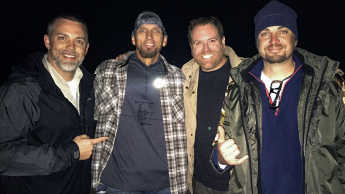  From shooting the  Discovery Channel show,  Expedition Unknown  . From L-R: Jay Hix-Jones; Chuck Hix; host Josh Gates; Cody Hix 