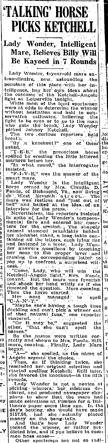 Chester Times August 19 1930 Boxing Prediction.png