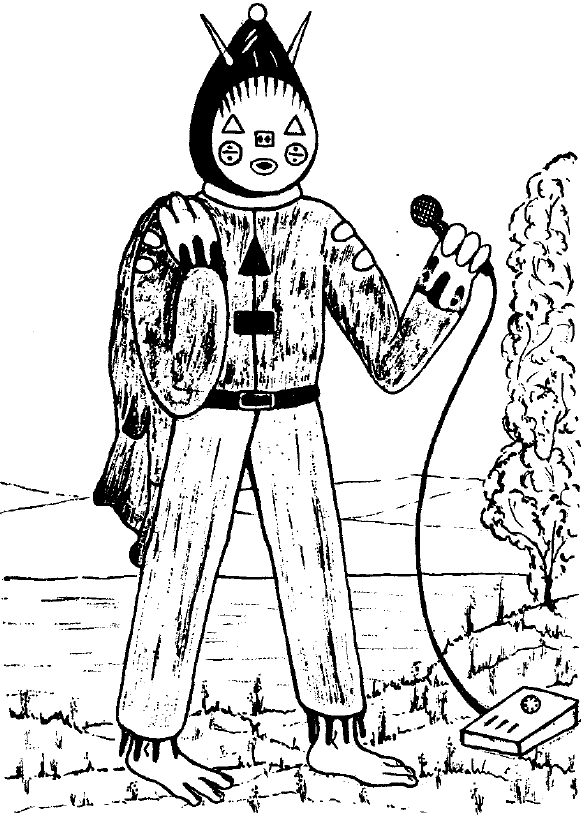  Above illustration of “Sam” from the cover of the  BUFORA Journal , of the British UFO Research Association, Vol. 6, No. 5, January/February 1978 