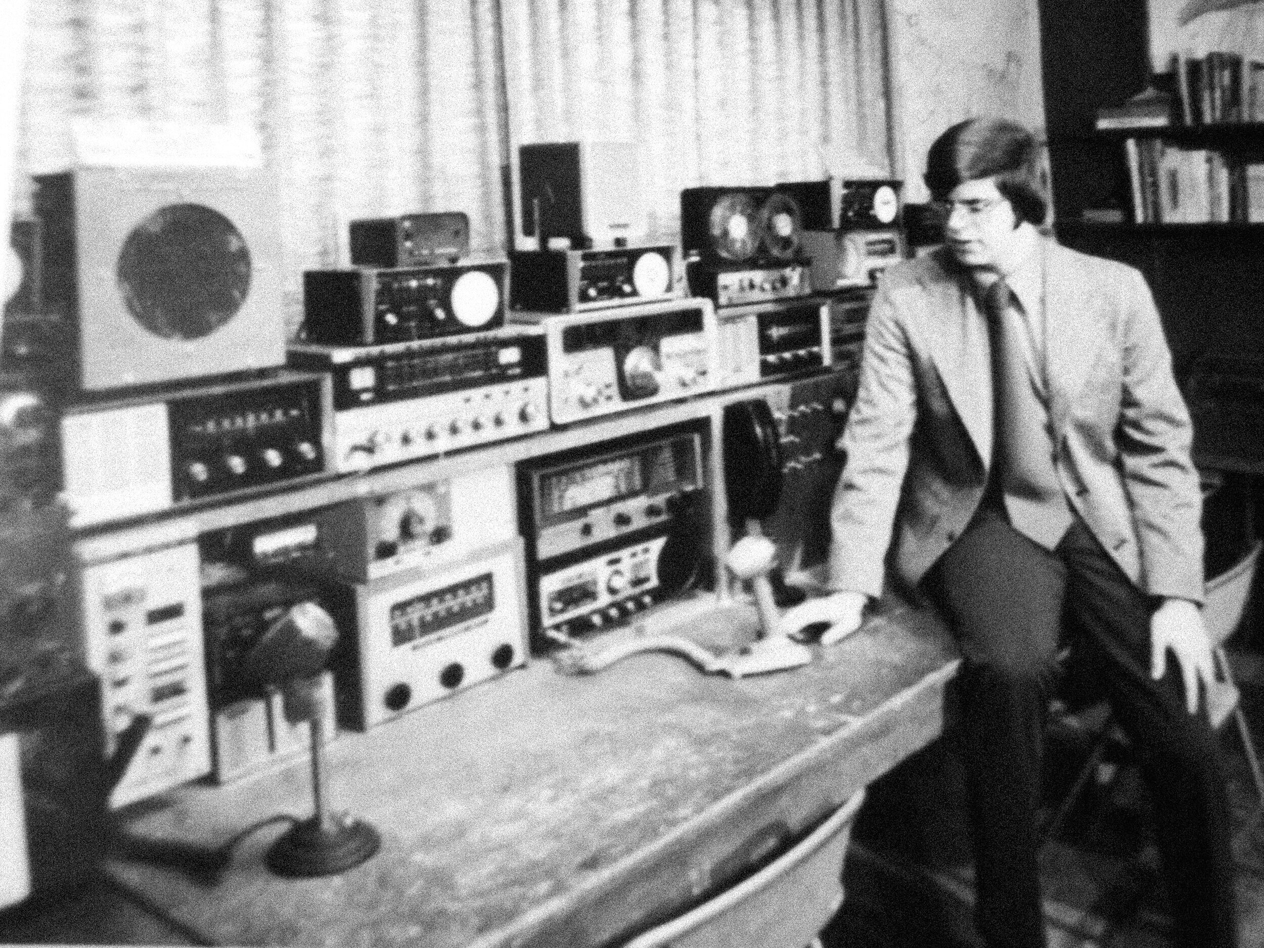  Photo of Stan Gordon from the early 1970s in his UFO Research Operations Center. (©Stan Gordon, from the Stan Gordon photo files)  