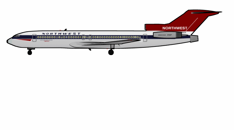  “An animation of the  727 's rear airstair, deploying in flight. The animation also shows Cooper jumping off the airstair. The gravity-operated apparatus remained open until the aircraft landed.” Use by  CC BY 2.5  