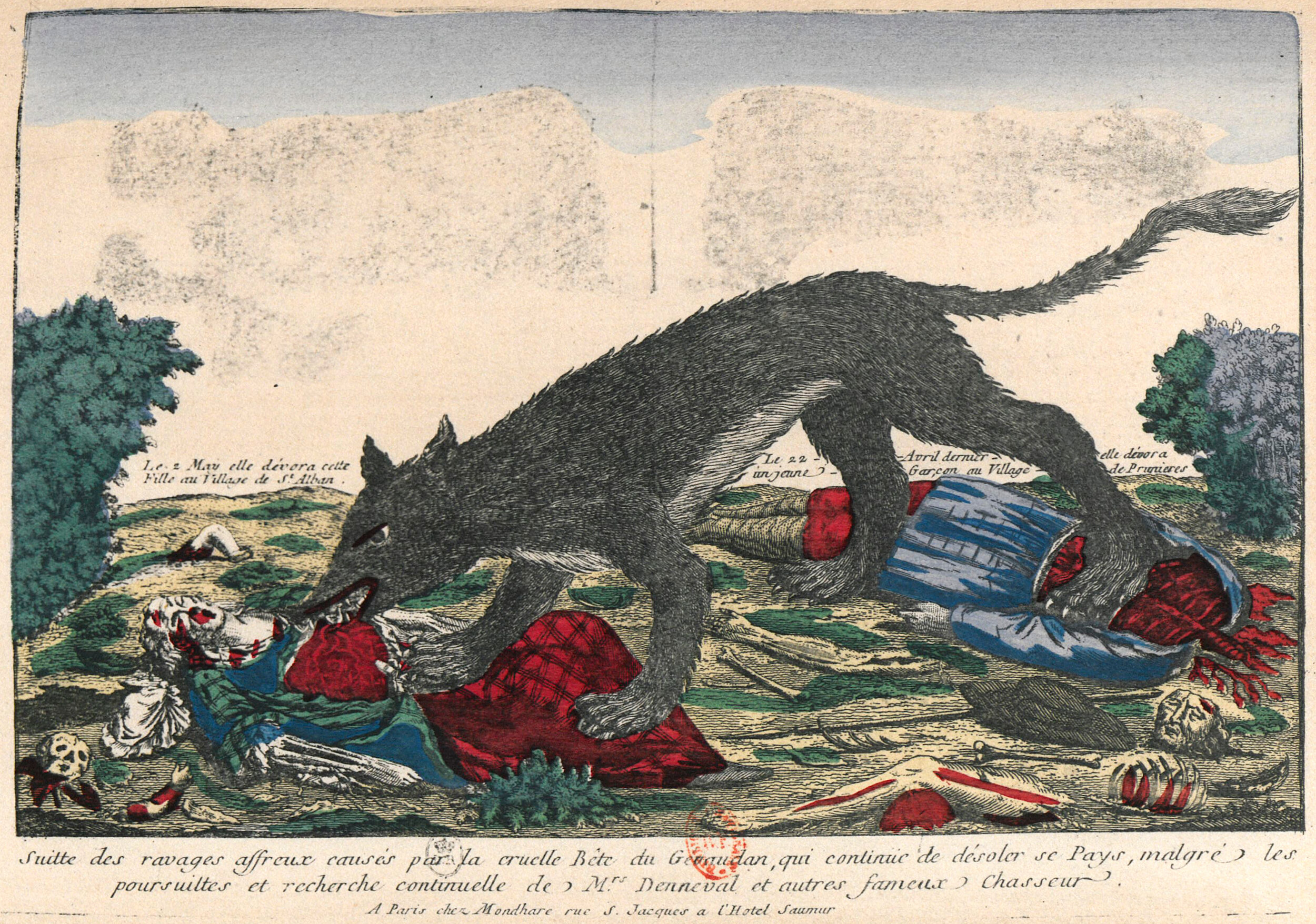  18th c. print depicting the Beast, from the  Gallica Digital Library  