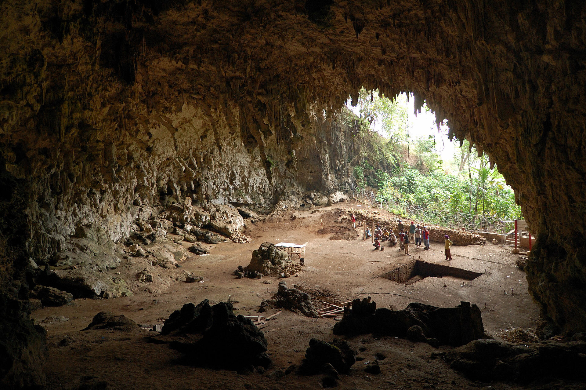  Homo floresiensis cave, LiangBua.  Photo credit: Rosino.  Used with CC by SA4 