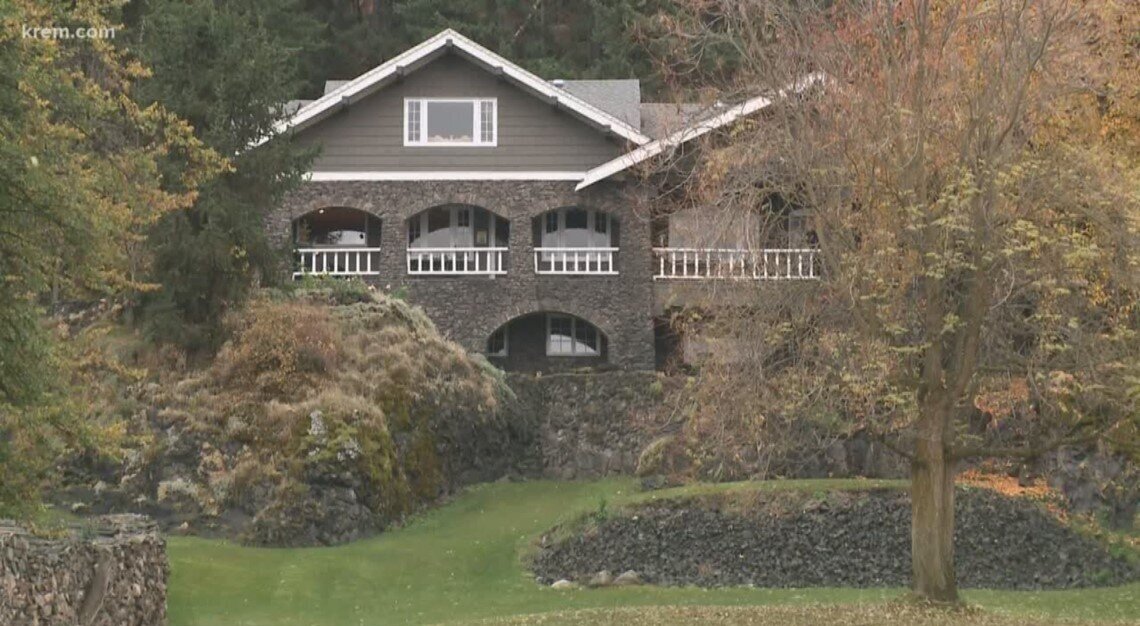  Exterior of the Wilbur-Hahn manor.  Photo credit: KREM 2 CBS News 