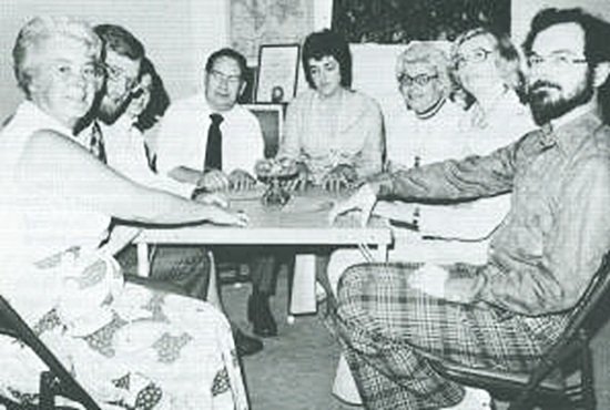  The “Group of 8” from the Toronto Society for Psychical Research during one of their Philip conjuring sessions. 