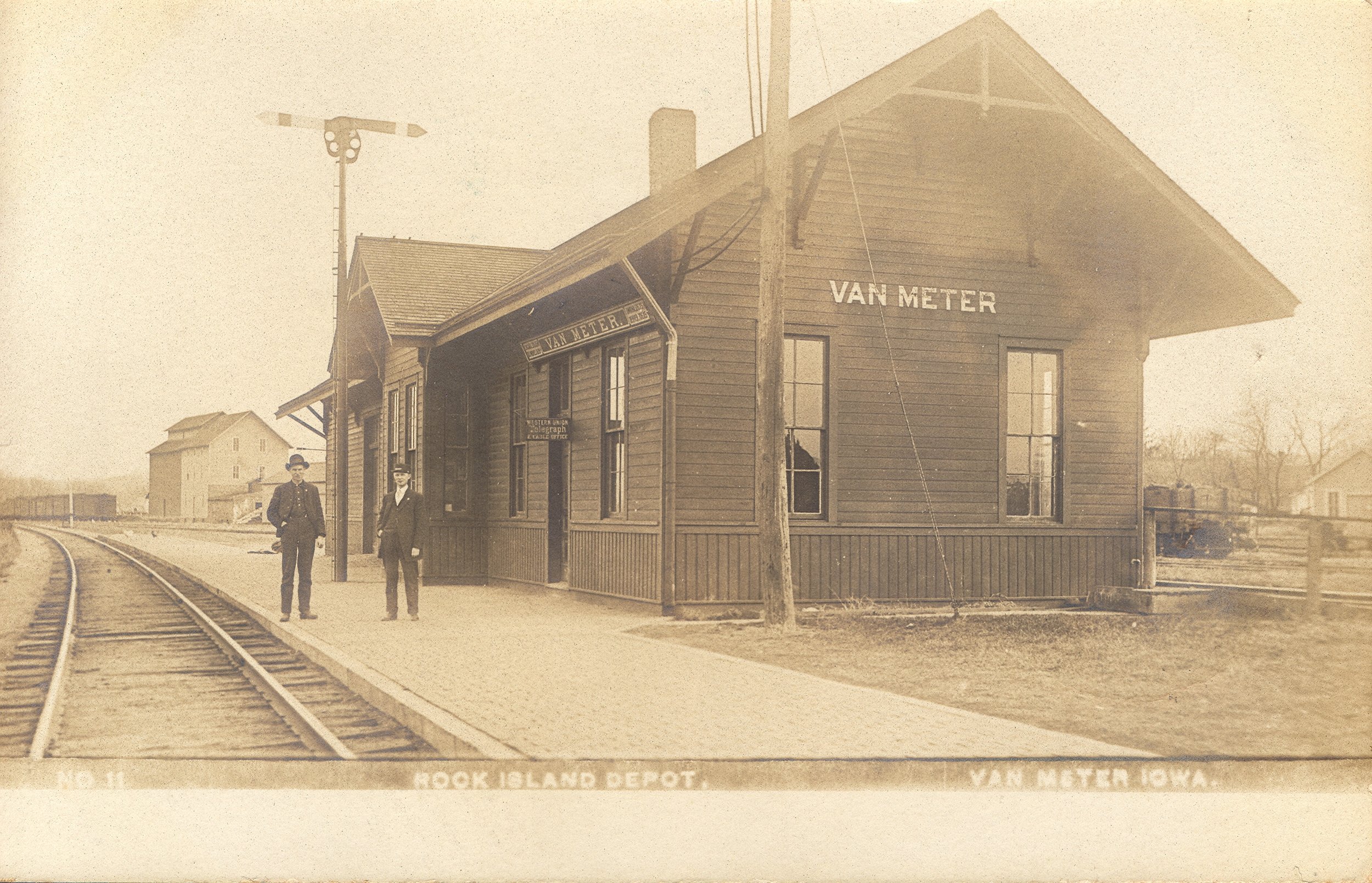  Van Meter’s train station.  Photo from the  City of Van Meter’s website  