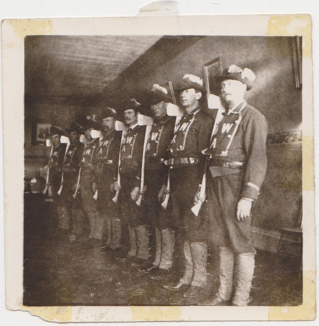 Van Meter’s Woodsmen of America with U.G. Griffith.  Photo from the  City of Van Meter’s website  