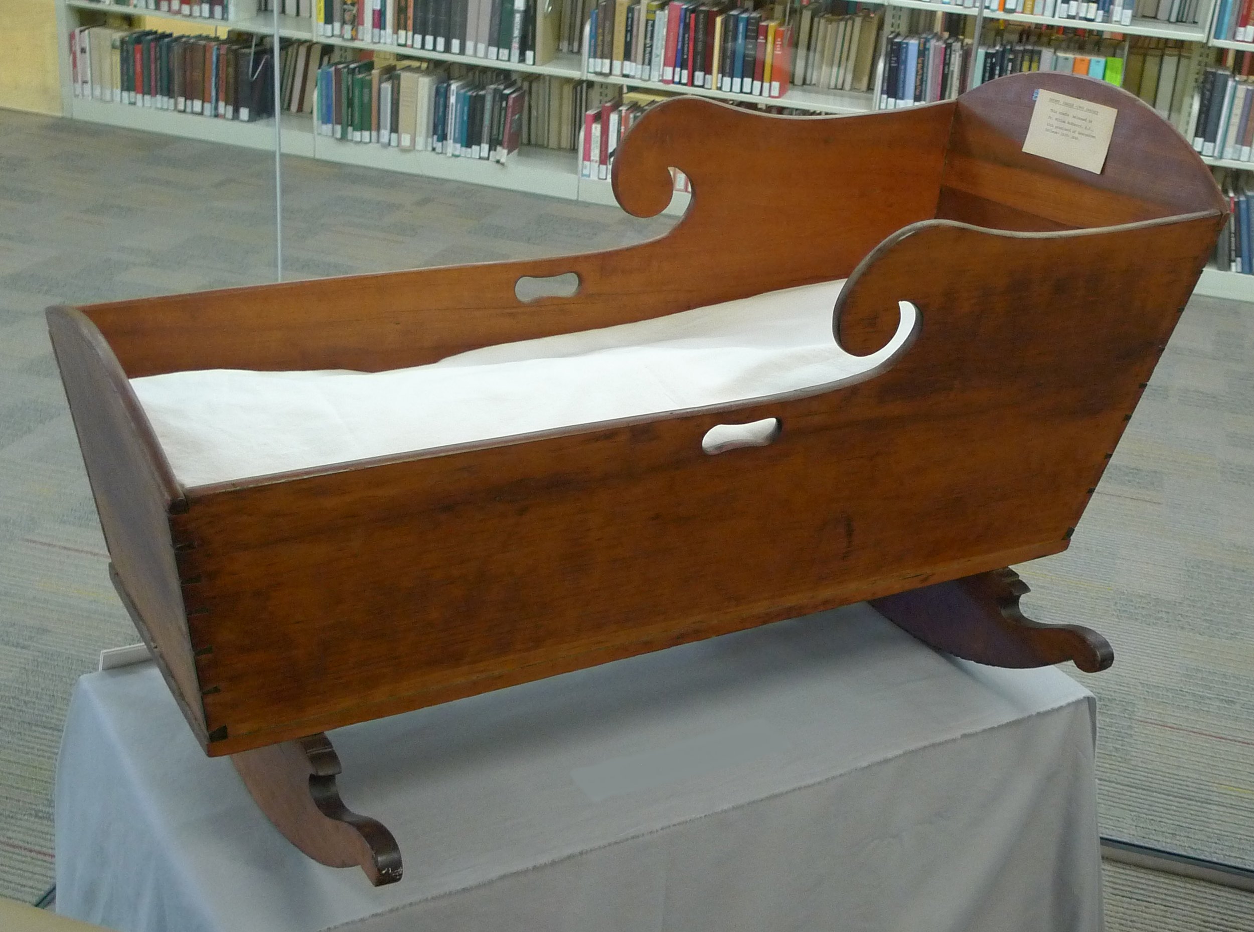  The cradle of Anastasia McSherry’s infant son that was attacked by an unseen force. The child would grow up to be Rev. William McSherry, once president of Georgetown College. 