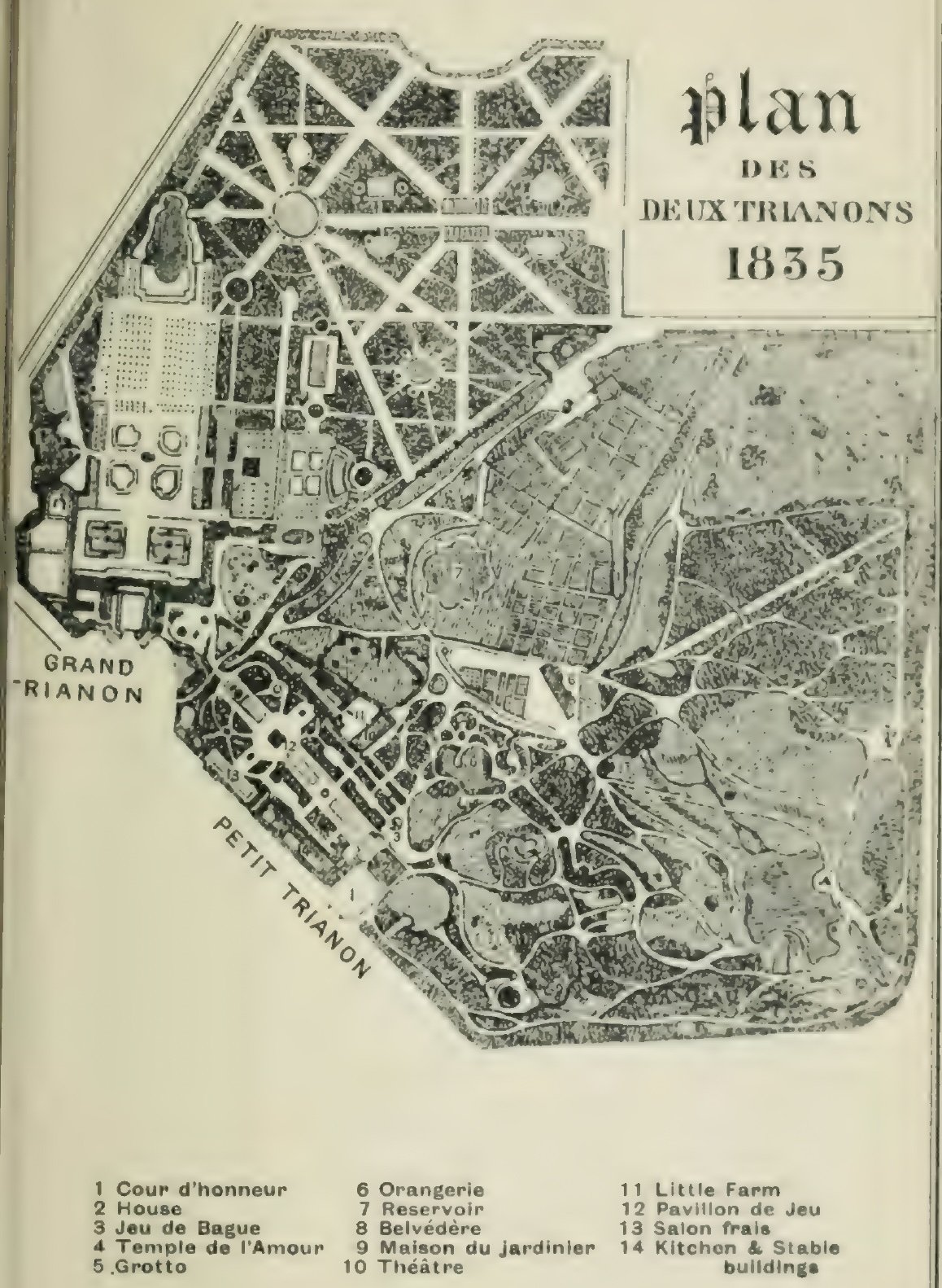 Older 1835 Map of the Estate Trianon