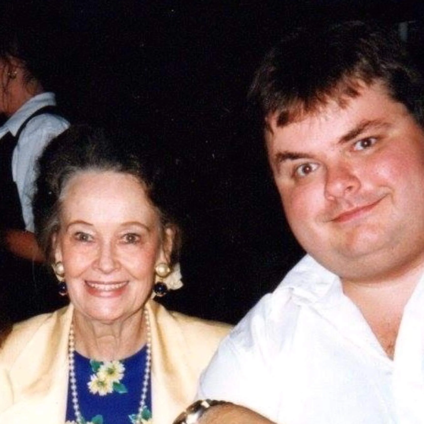  Chris McKinnell with his grandmother Lorraine Warren 