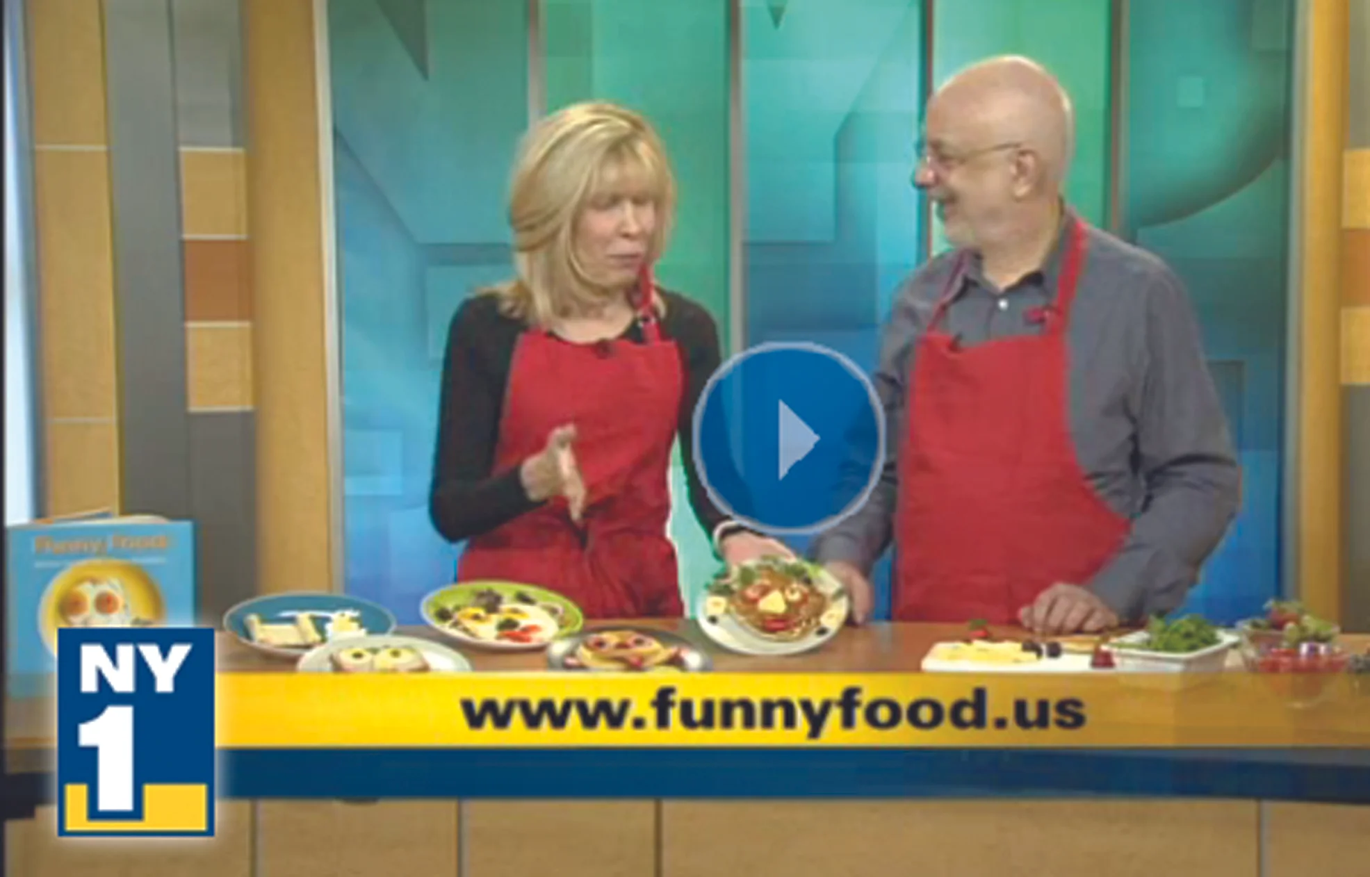 NY 1 TV host Shelly Golberg and Bill Wurtzel