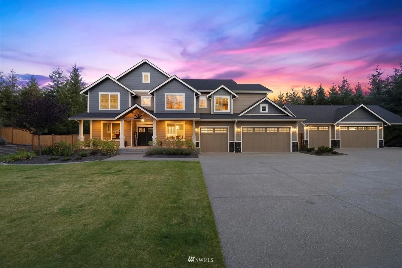 Goodwin's large craftsman custom home in Olympia featuring multi-car garage and coffered ceilings - FoxHead Construction Thurston County