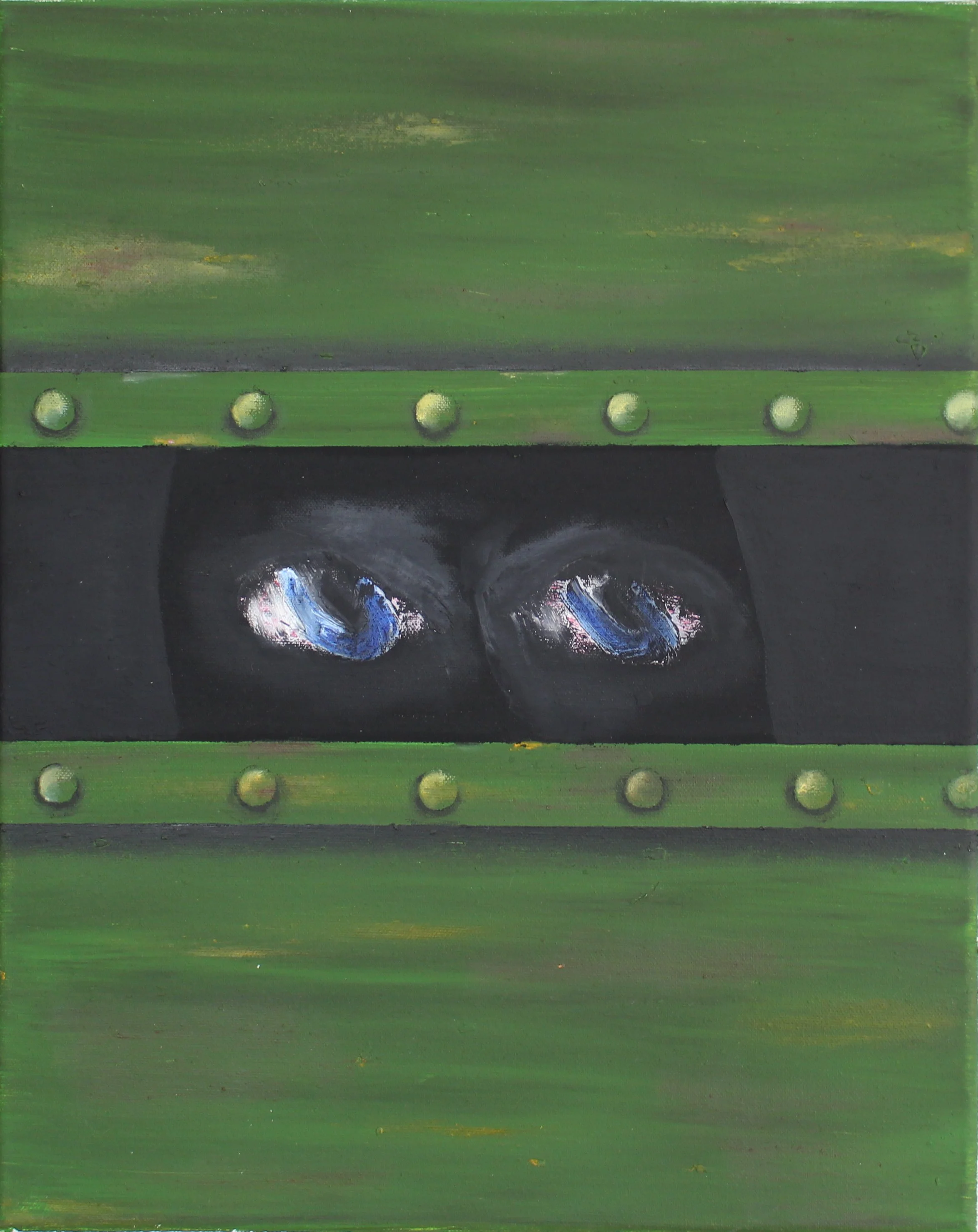 do you know the password?, oil stick on canvas, 16" X 20", 2021