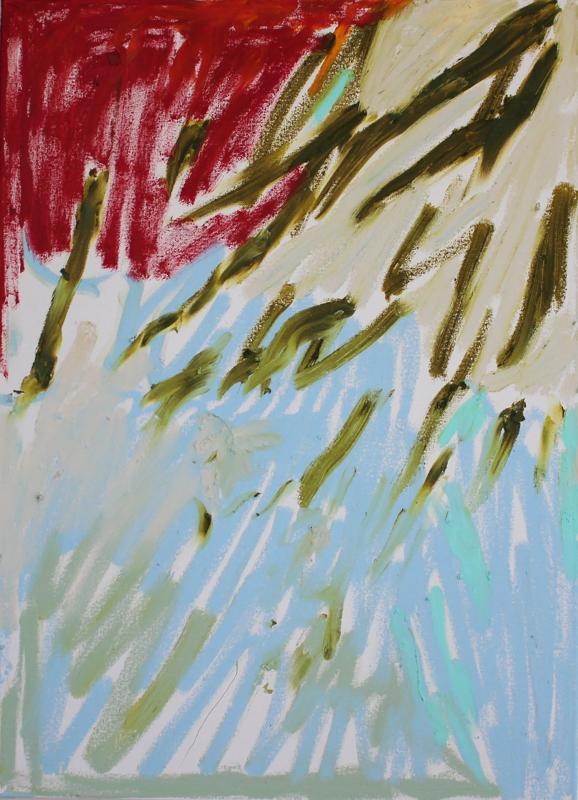 untitled, oil stick on canvas, 24" X 30", 2022