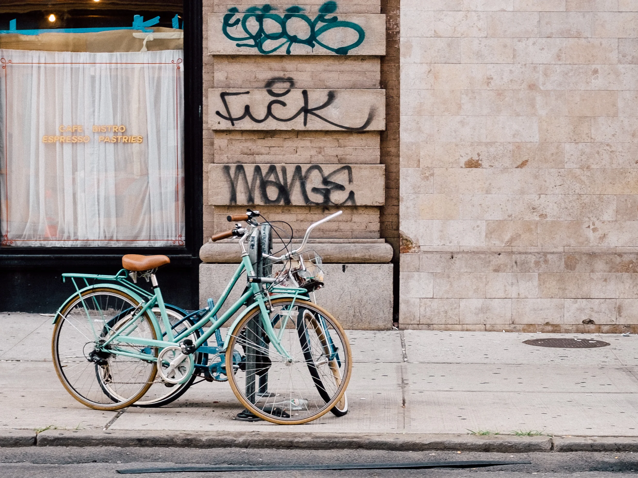 Bike in Soho seen while walking during Summer Streets
