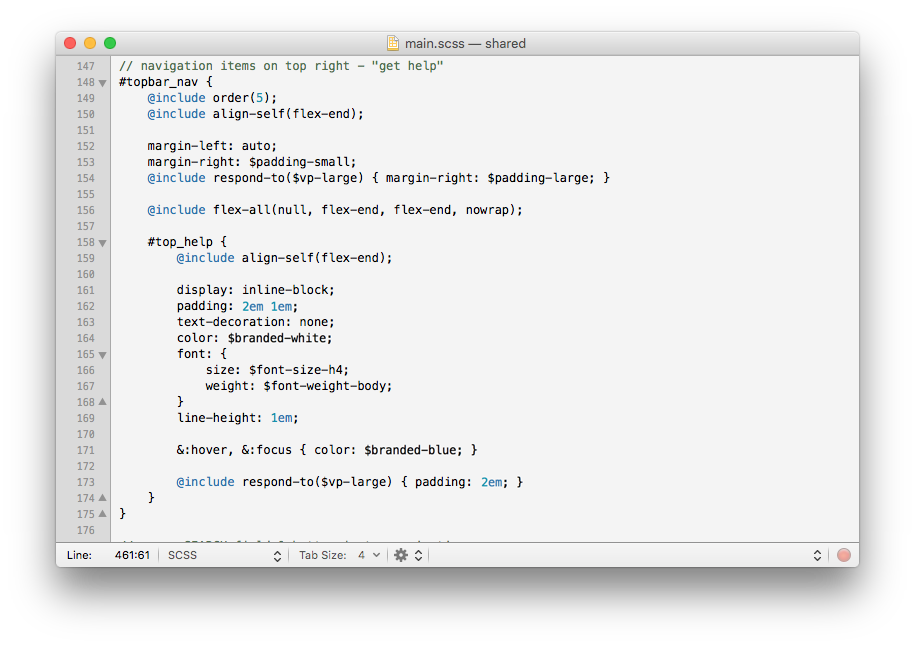 Sass is a combination of what I like best about css (making pictures with code!) & java (variables! functions!). Plus it saved a lot of time to use the production team's code libraries, when appropriate, instead of re-inventing the wheel.