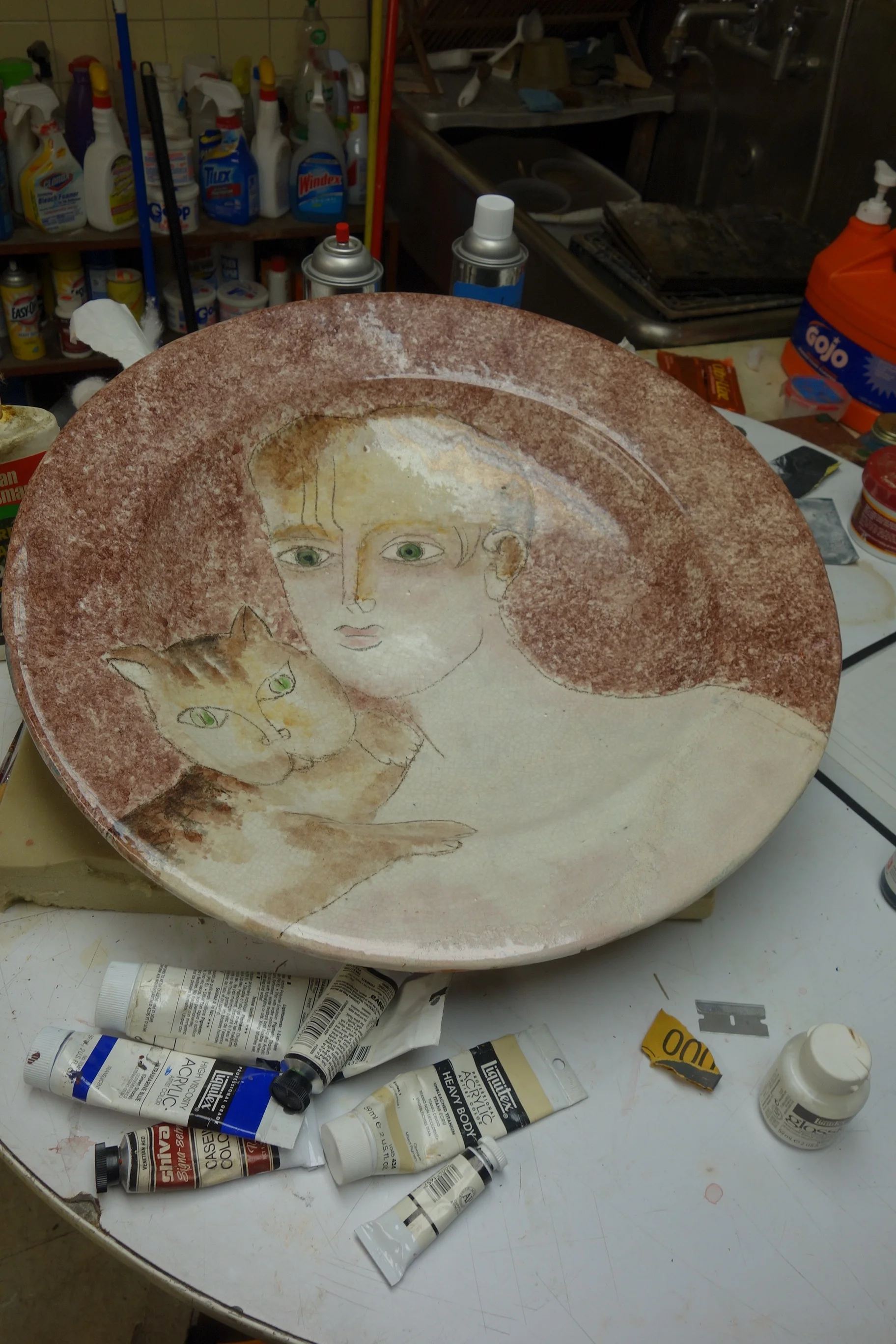 Unknown Artist - Cat Plate