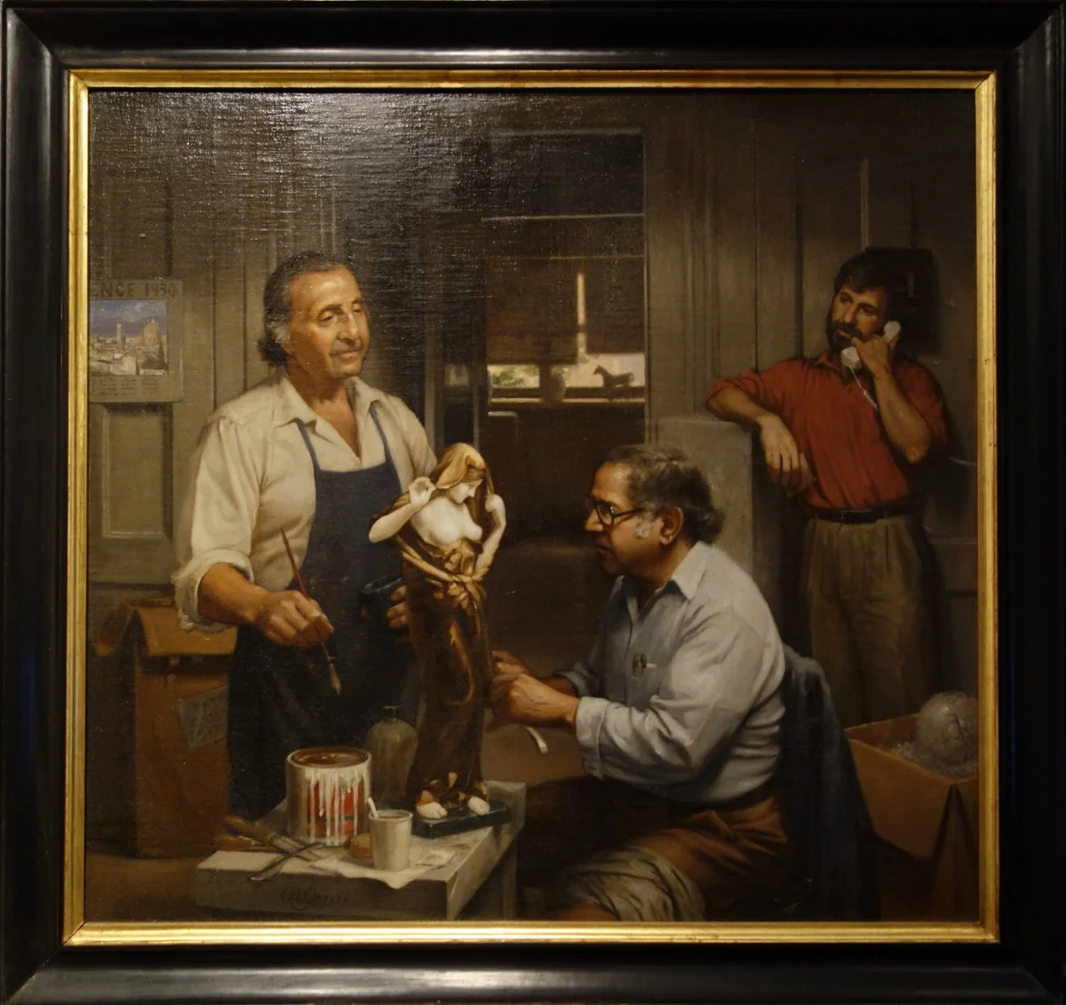ALEXANDER, BENEDICT, AND STEVE TATTI - PAINTING BY DANIEL GRAVES