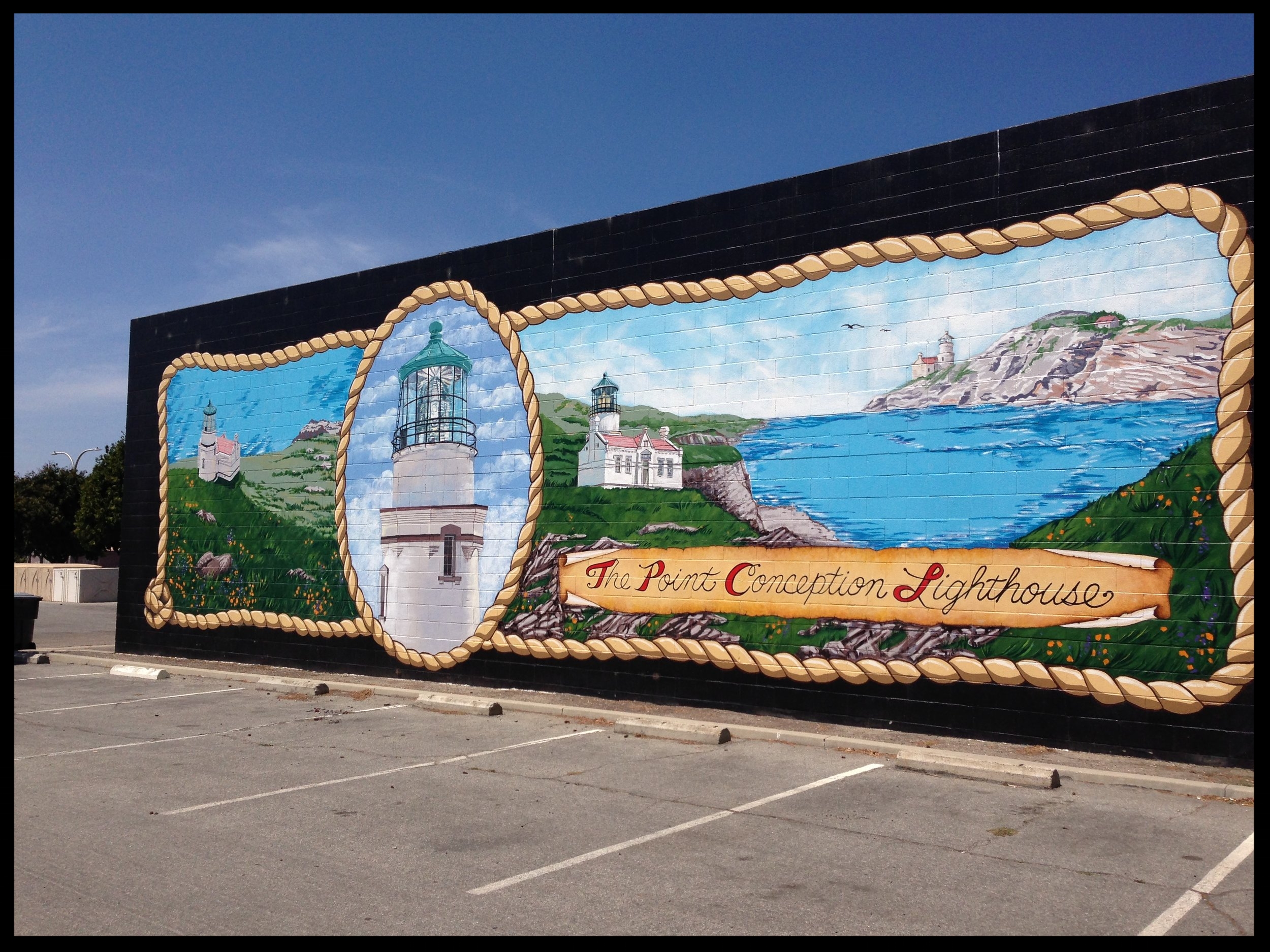 Wall art in Lompoc, CA. This was something we found on a day trip. We'd never been to Lompoc before and the town has about 20 different pieces of art on various buildings. It was a great art walk.