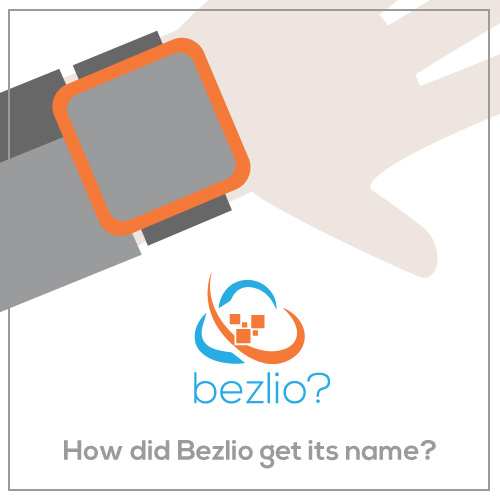 How did Bezlio get its name? A graphic of an arm and wristwatch with the bezel of the watch highlighted in orange.