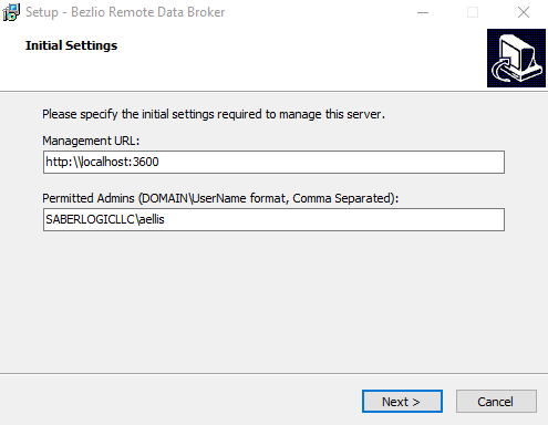 Screen cast of installing the Bezlio Remote Data Broker and unchecking any plugins that aren't needed.
