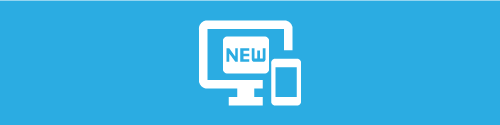 An icon of a desktop and phone with the words "new" on the screen which represents an feature of Bezlio as a no-code mobile development platform to create your own functionality as needed.